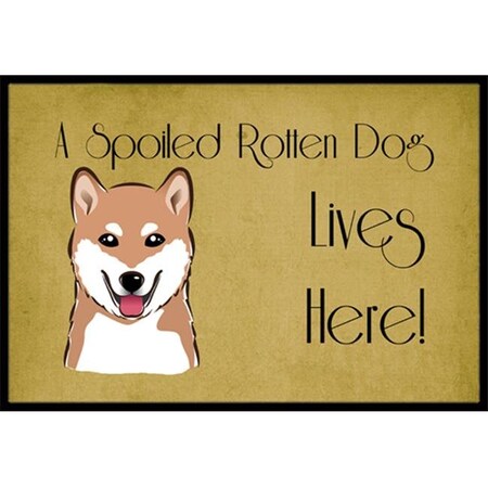 Carolines Treasures Carolines Treasures BB1473JMAT Shiba Inu Spoiled Dog Lives Here Indoor & Outdoor Mat; 24 x 36 in. BB1473JMAT